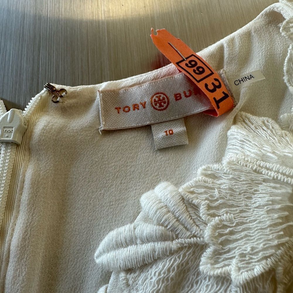 Tory Burch white lace sleeveless dress. Size 10 - Picture 8 of 12